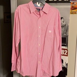 Pink striped Chaps shirt